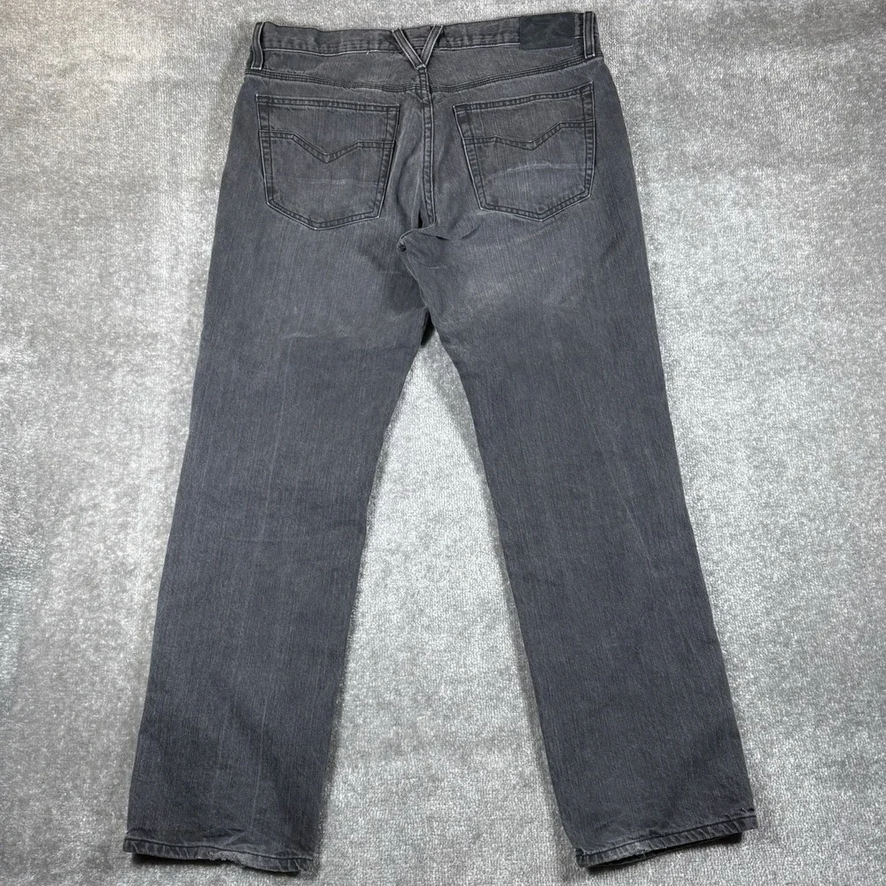 Harley Davidson Jeans Men's 36x32 Black Faded Straight Leg Biker Motorcycle